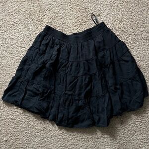 Black Tiered Circle Skirt